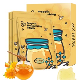 BKPPLZP Sheet Face Mask Set,Moisturizing Face Mask Skin Care,Brightening & Firming Sheet Masks,Hydrating Daily Facial Propolis Mask Set for Women,10 Pack
