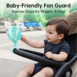 GUSGU Stroller Fan Clip on for Baby, Flexible Tripod & Rechargeable Battery, Small Personal Fan, Mini Portable Fan for Travel, Handheld, Car (Green)