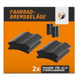 Brake Rubber, Pack of 2, Suitable for Stamp Brakes for Cables and NSU Brakes as well as Tyre Pressure Brakes, Lever Shock Brakes and Linkage Brakes