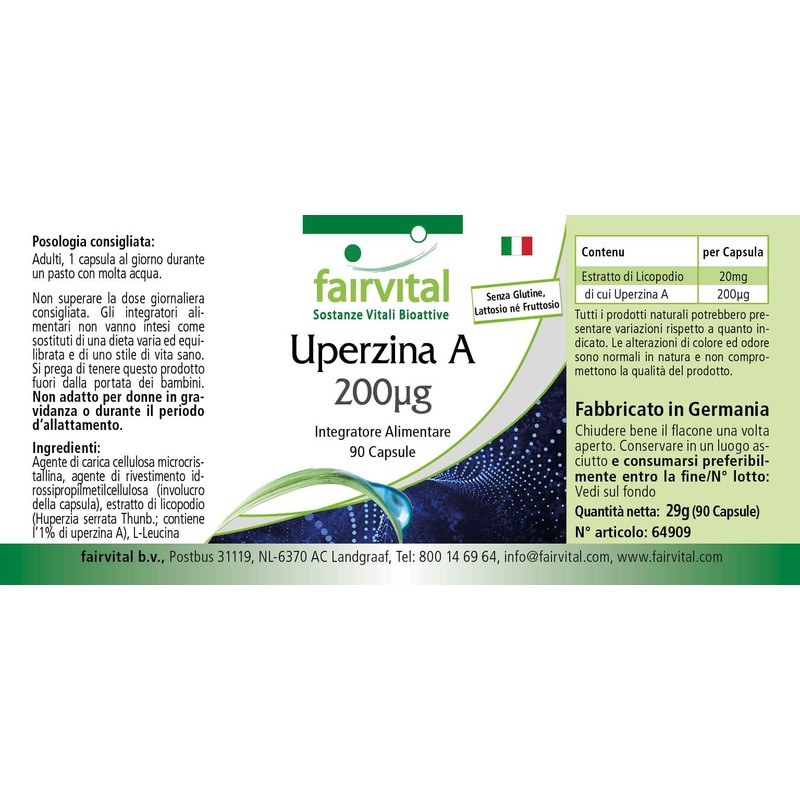 Fairvital Huperzin A 200 μg – from bear flap extract