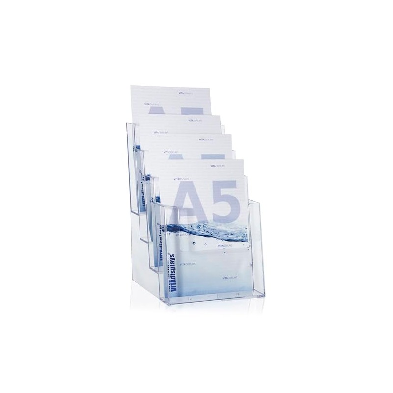 Brochure Holder A5 4-Tier Leaflet Stand Flyer Stand