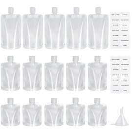 15 Pcs Travel Size Toiletries Bag,Portable Travel Fluid Makeup Packing Bags Refillable Squeeze Pouch for Toiletries Travel Toiletry Containers for Lotion Shampoo Conditioner, Travel Accessories