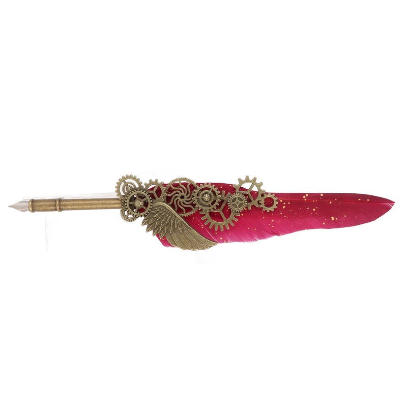 Quill Pen and Ink Set Retro Punk Gear Style Smoothly