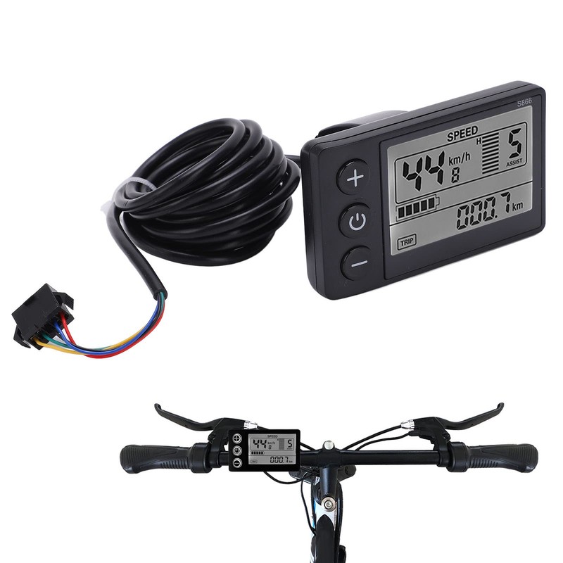 Ebike LCD Display Panel, 24V 36V 48V Electric Bike LCD