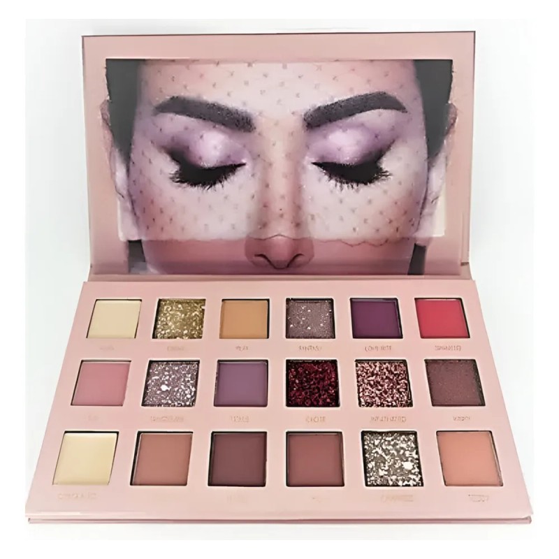 Paleta De Sombras Nude 18 Tonos Maquillaje Incluye Espejo Color
