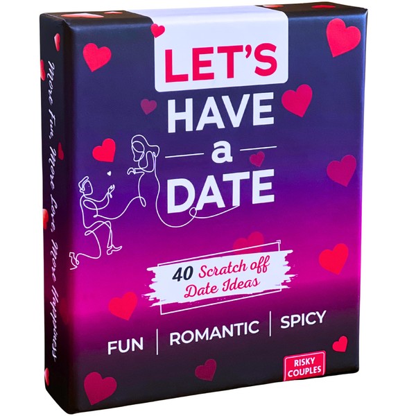 Let's Have A Date - Fun & Romantic Date Night Ideas for Couples - 40 Scratch Off Cards for a Couple - Relationship Card Games