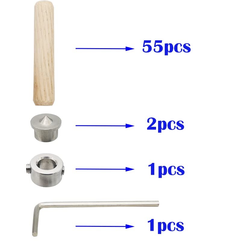 Wood Dowel, CESFONJER 8mm Dowel Kit, 55 Wood Dowels, 2