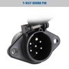 MECMO 7-Pin Round Vehicle-Side Female-End Socket Replacement SAE J560 Style,