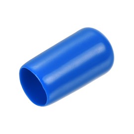 QUARKZMAN Pack of 15 Rubber End Caps 10 mm ID Round Rubber Caps Cover Screw Thread Protective Caps Round Tube End Caps Bolt Caps Thread Protection for Screws Hanger Hook Blue