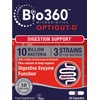Natures Aid Bio360 OptiGUT-D (10 Billion Bacteria), Digestion Support, 30