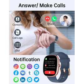 HUAKUA Smart Watch for Women Answer/Make Calls,Fitness Watch with Heart Rate Monitor SpO2-Monitor Sleep Monitor Step Counter,Multi Sports Fitness Tracker Watches for Women Smartwatches for Android iOS