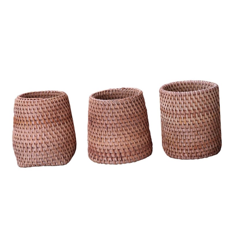 ABOOFAN 2 Pcs Pen Holder Handmade Makeup Brush Holder Desk