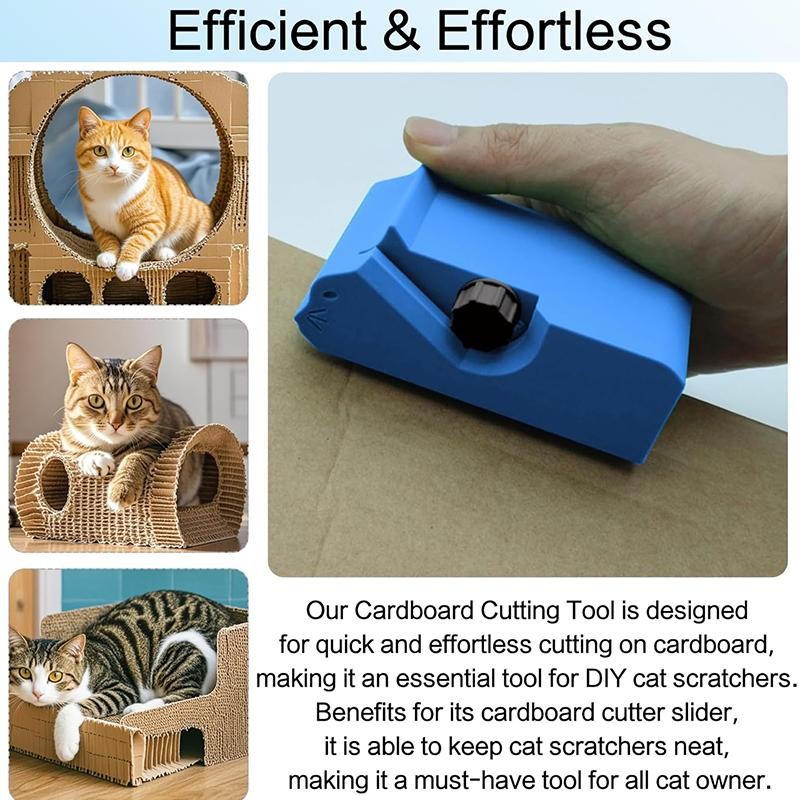Cardboard Cutter for Cat Scratchers with 2pcs Blades-3D Printed Kitten