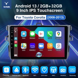 JOYINCAR Apple Carplay For Toyota Corolla Android 13 Car Stereo Radio GPS Navi 2009-2013