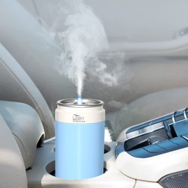 Humidifiers, Humidifier for Bedroom, Can Air Humidifier, Humidifiers for Home and Plants, USB Powered And Battery Powered Portable for Home Office Car Outdoor, 2 Mist Modes, Night Light, Auto-Off
