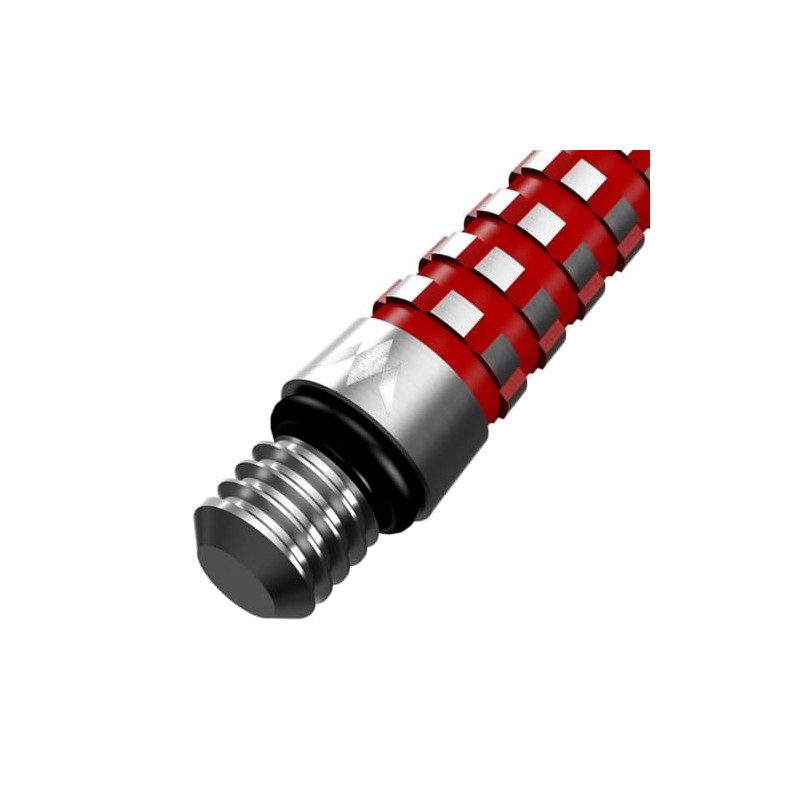 Mission Atom13 Naturel Metal Gripped Red Dart Shafts Short