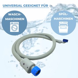 Lichtblau Aquastop Hose 1.5 m 2990 Connection Washing Machine Dishwasher I 3/4 Inch Angle/Straight Including Safety Valve and Dirt Strainer I Inlet Hose Universal Use