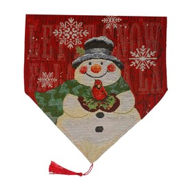 Mikinona Tablecloth for Christmas Party Snowman Theme Comfortable Material Xmas Decor