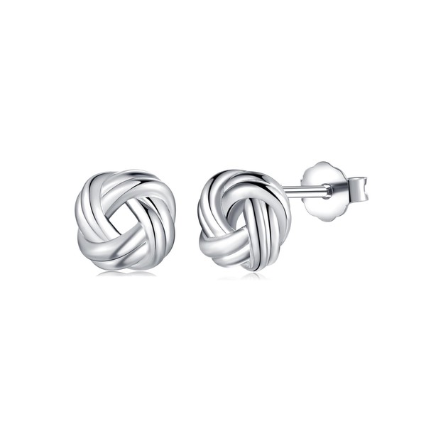 RoseJeopal Silver Stud Earrings for Women, 925 Sterling Silver Stud
