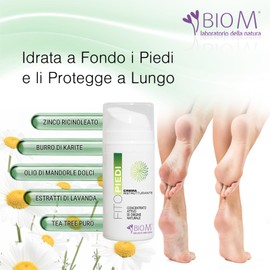 BIOM LABORATORIO DELLA NATURA - Fußcreme, trockene und rissige Füße, 100 ml – geruchshemmende Fußcreme, Juckreiz mildert Schwielen und Schwielen – trockene, rissige Füße reguliert das Schwitzen