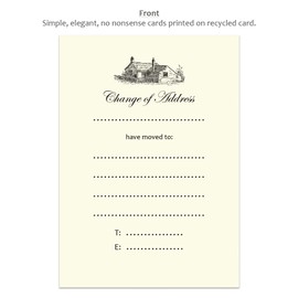 20 Eco-Friendly Change of Address/Simple Moving Cards with Blue Envelopes