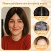 Hair Toppers for Thinning,Women Real with Bangs, Light Brown Hair