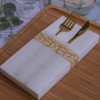 YIDUHAO YIDUHAO Disposable Linen Feel Napkins,Decorative Wedding Napkins,Built-in Flatware Pocket,Folded