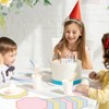 Patelai 48 Pcs Wavy Round Paper Placemats Colorful Pastel Disposable