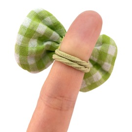 BABYZOCO Haargummis für Mädchen, Haargummis für Mädchen, Netz-Bänder mit Schleife und Blume für Mädchen, Haarnadeln für Mädchen, Haargummis für Mädchen, 10 Stück, Grün