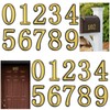 Gold Mailbox Numbers for Outside,2 Inch 3D Mail Box Numbers,Self