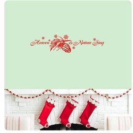 Heaven and Nature Sing Joy to The World Wall Decal Sticker Happy Holidays Merry Christmas Season's Greetings Sign Color Choices