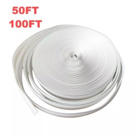 dreamrefit 1PC 50FT 100FT White Vinyl Trim Molding Screw Cover For RV Boat Camper Trailer - 100FT