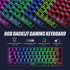 abucow Gaming Keyboard Minimalist Portable Wired Ultra-Compact Mini Imitation 61