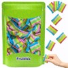 Fruidles Sour Rainbow Belts Bites, Multicolored Gummy Candy, Fat-Free (Half-Pound)
