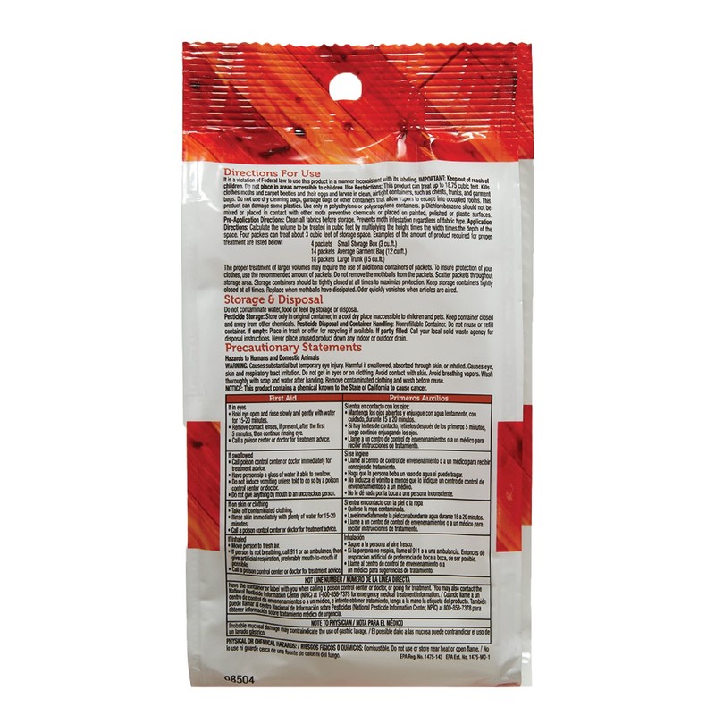 Moth-Tek Cedar Scent Moth Packets, 6-oz.