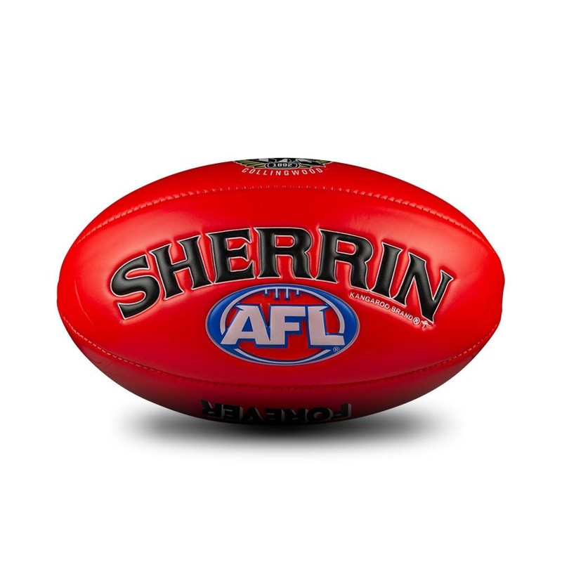 Sherrin Collingwood Magpies AFL Super Soft Touch Football, Red, Size
