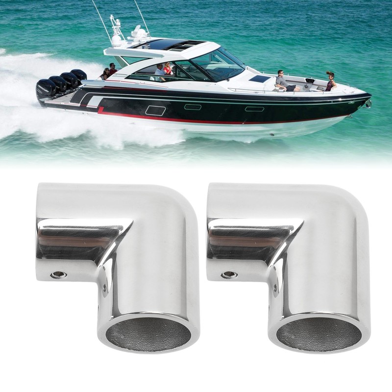 4PCS 2 Way 90 Degree Boat Hand Rail Fitting 25mm