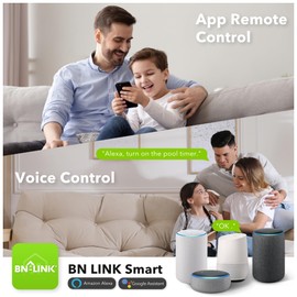 BN-LINK Temporizador de bomba de piscina, caja de temporizador inteligente Wi-Fi para interiores y exteriores, 2HP 40A Max, 120, 240, 277 VAC, para bomba de piscina, calentador de agua, ventiladores,