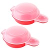 2pcs-Microwave Egg Cooker,Microwave Egg Maker,1 Minute Fast Egg Hamburg Omelet