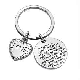 ZQEOU Lover Jewelry Sorry Keychain Couple Keychain Boyfriend Keychain Apology Jewelry Sister Gift BFF Keychain Valentine Keychain Son Keychain Cousin Keychain