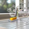 2PCS Draining Soap Dishes, Dishwashing Sponge Soap Holder with Water