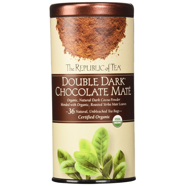 The Republic of Tea, Organic Double Dark Chocolate Mate, 36 Count