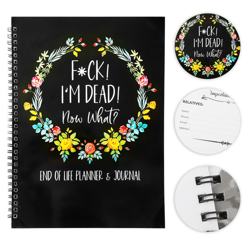 Thyonta Life End Planner Notebook Thoughtful Funny I'm Dead Now