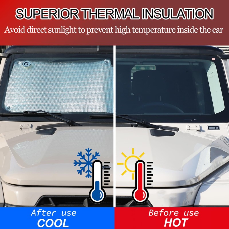 Tumukiw Front Windshield Sun Shade Compatible with Ineos Grenadier 2020-2024
