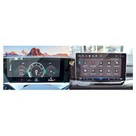 SXCY 2PCS for 2025 VW Golf R/GTI Tempered Glass Screen Protector [GPS 12.9 Inch+Dash 10.25 Inch] for Volkswagen Golf 2025 Accessories 2025 Golf R Navigation Touch Screen Protector