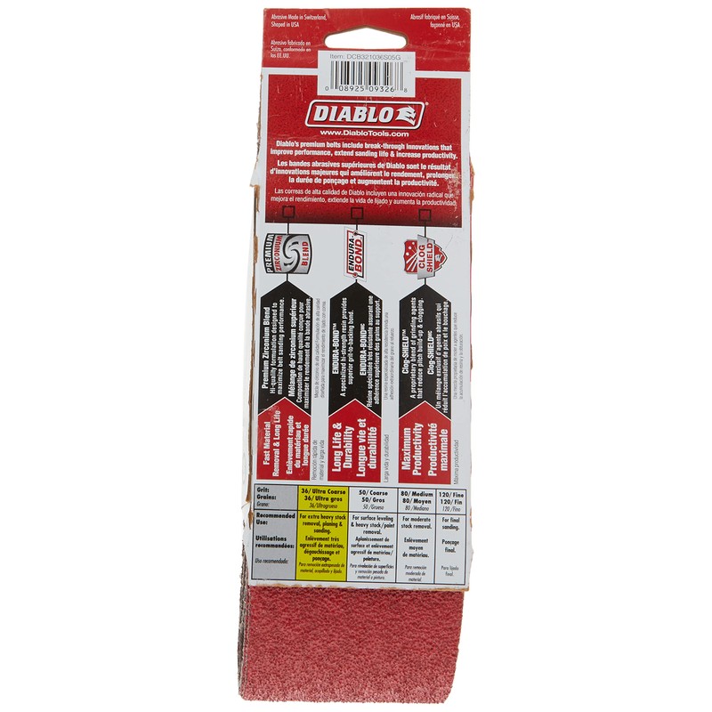 Diablo Sanding Belt for Belt Sanders in Wood, Metal, and