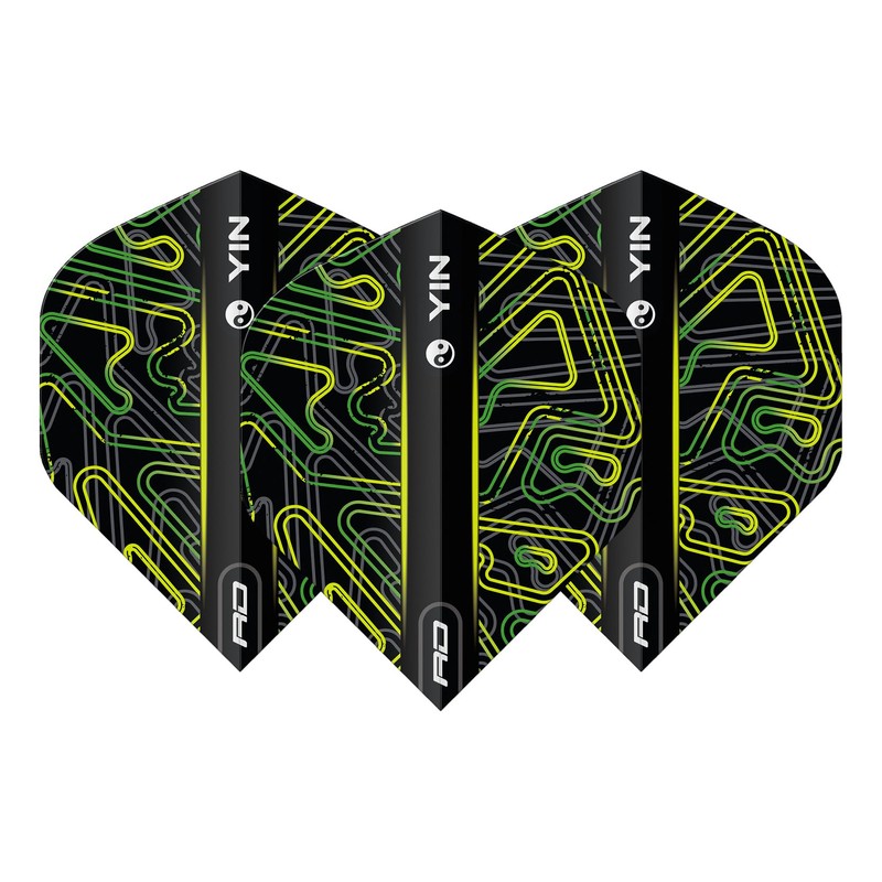 RED DRAGON Yin Yang Double-Sided Green and Black Standard Dart