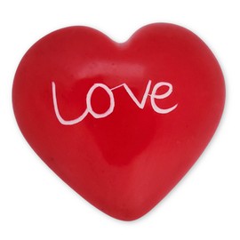 Purity Style Red Soapstone Love Heart Ornament