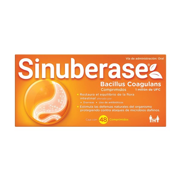 SINUBERASE Sinuberase Comprimidos 48 Tabletas, color, 1 count, pack of/paquete de 1