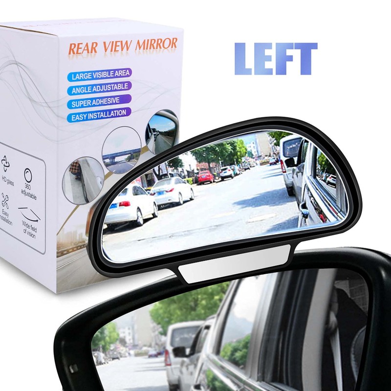 Car Blind Spot Mirrors(5.12 * 2.75in), Universal Automotive Auxiliary Mirror